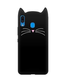 Case for Samsung Galaxy M30 Cat Cartoon Soft Rubber Silicone Back Case Cover for Samsung Galaxy M30 -Black