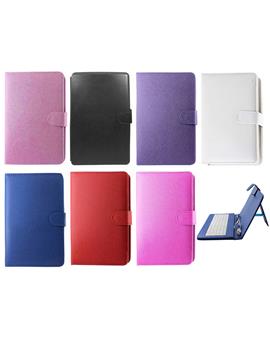 TBZ In-built Leather QWERTY Keyboard Case for 7inch Tablet With Micro OTG and Stylus